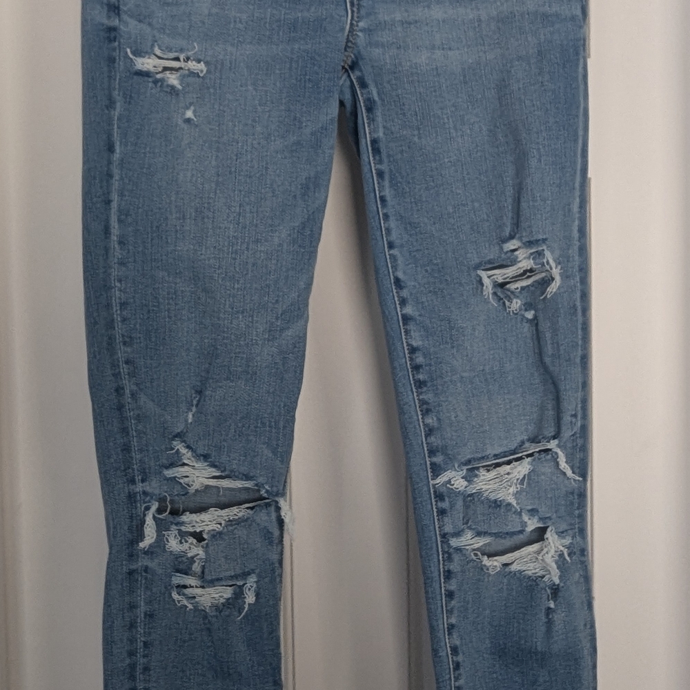 American Eagle Outfitters Jeggings Blue Distressed Jeans